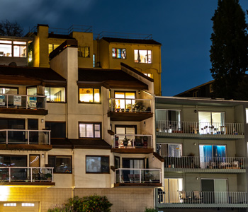 View of apartments with balconies // Griffin Wooldridge / pexels.com