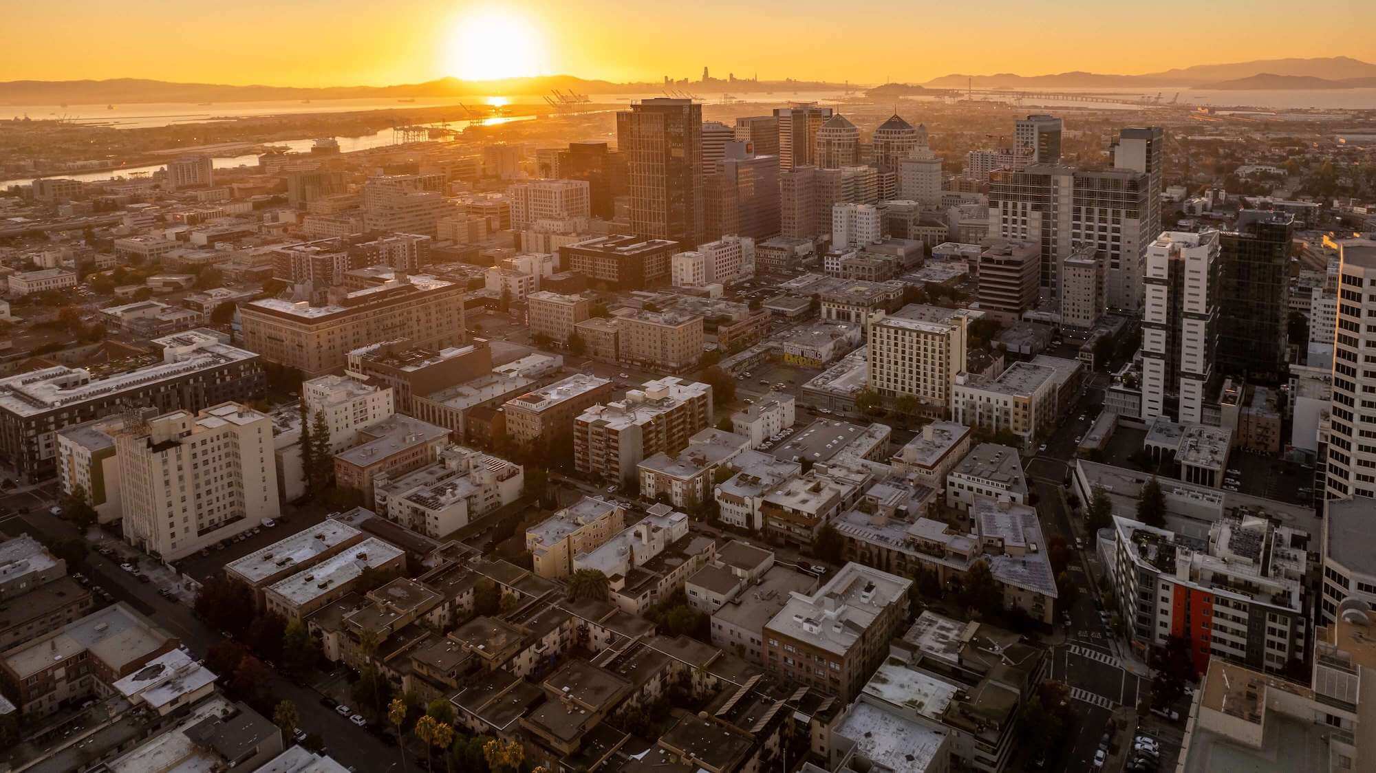 Aerial view of Oakland, CA // Derick Daily / unsplash.com